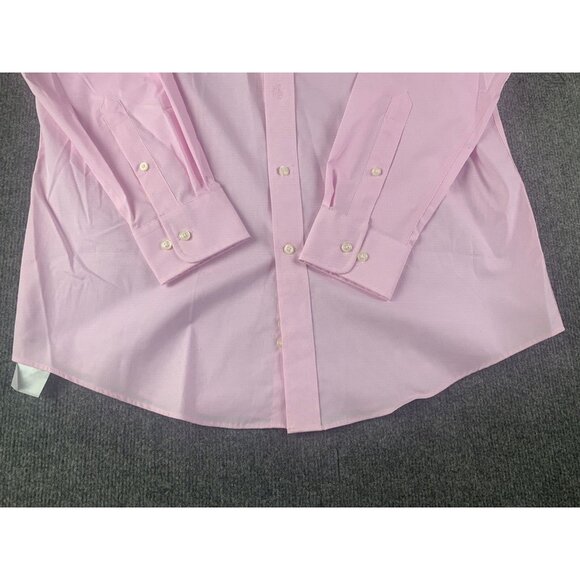 LAUREN RALPH LAUREN Mens Green Label Long Sleeve Dress Shirt Size 16 Pink - Picture 3 of 8
